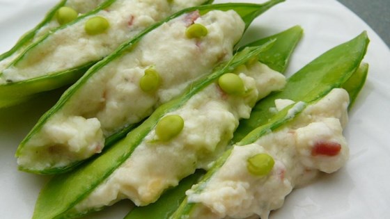 Receta de vainas de guisantes rellenas