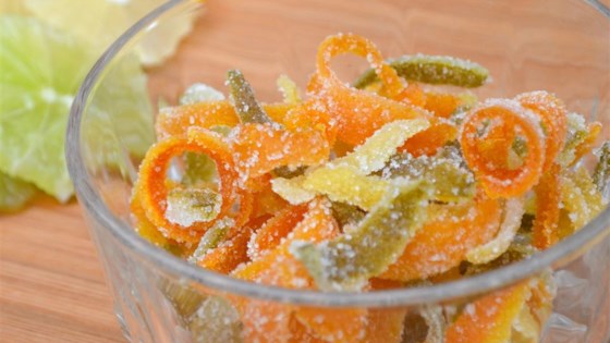 Receta dulce de cáscara de limón y naranja confitada