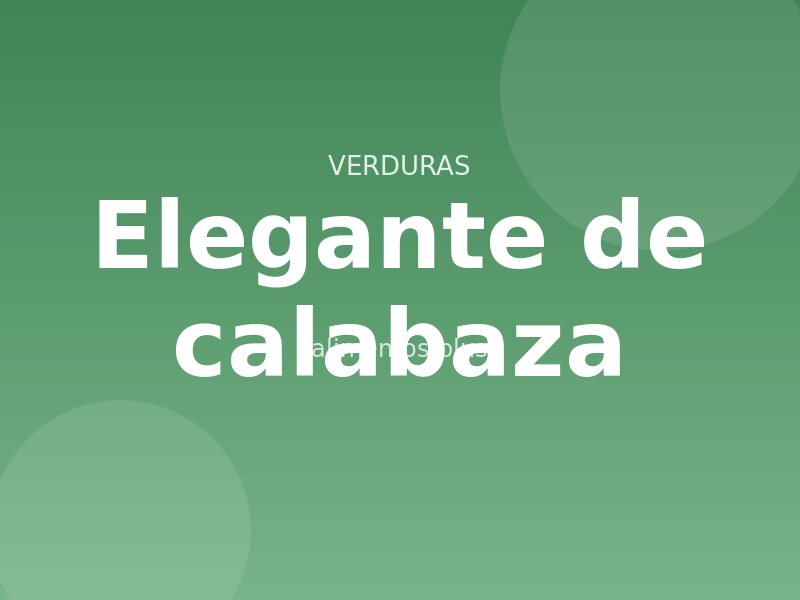 Receta elegante de calabaza