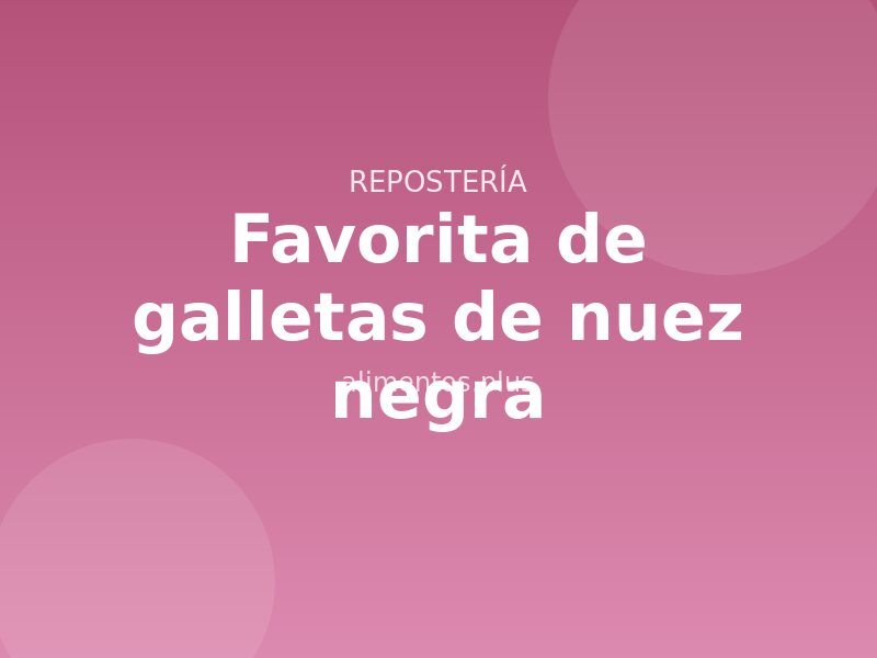 Receta favorita de galletas de nuez negra