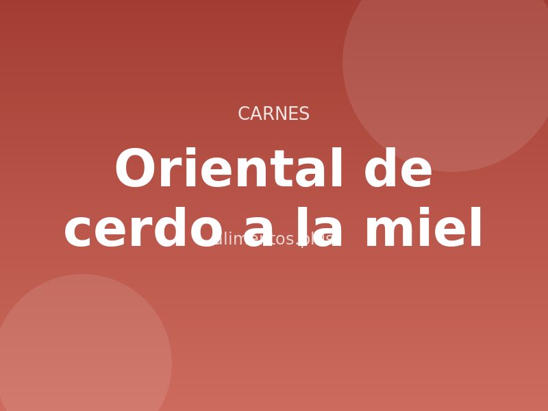 Receta oriental de cerdo a la miel