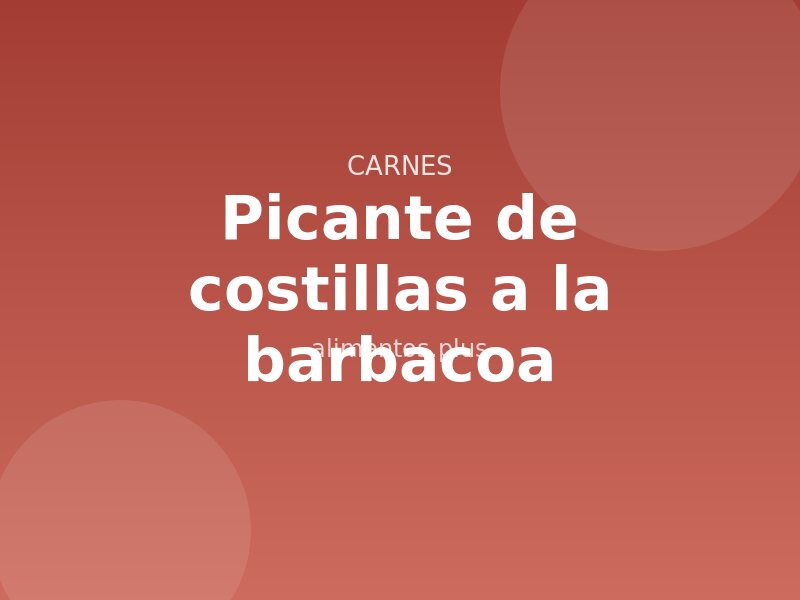 Receta picante de costillas a la barbacoa