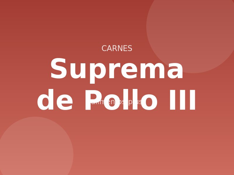 Receta Suprema de Pollo III