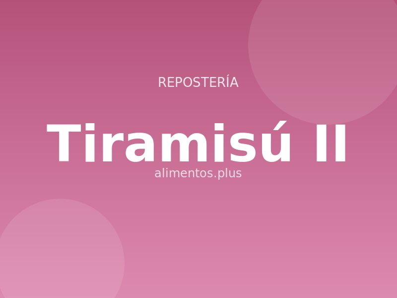 Receta Tiramisú II