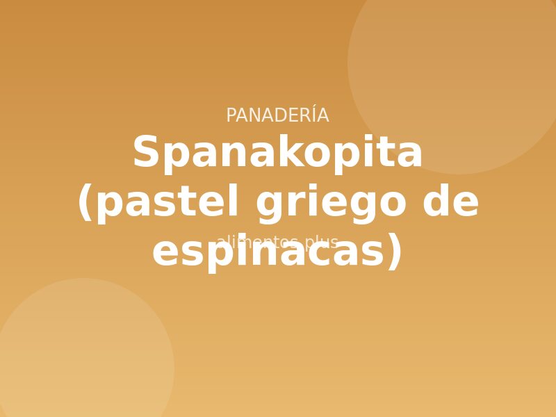 Spanakopita (pastel griego de espinacas)