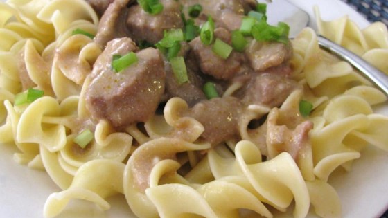 Stroganoff de carne de res en olla de cocción lenta I Receta